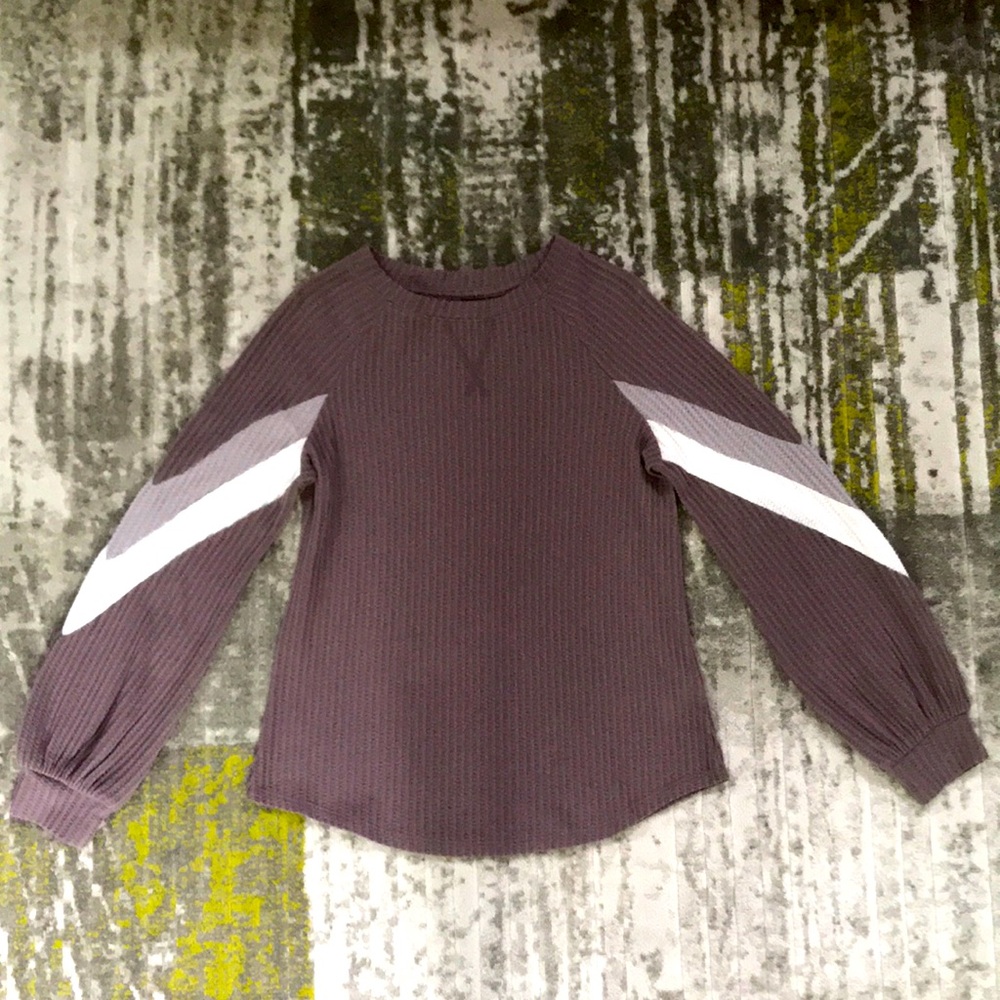 Maurices Women’s Waffle-Knit Balloon Sleeve Top